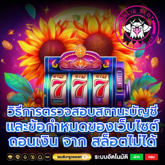 วิธีการตรวจสอบสถานะบัญชีและข้อกำหนดของเว็บไซต์ ถอนเงิน จาก สล็อตไม่ได้